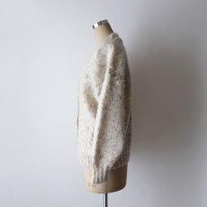 画像10: UNKNOWN BRAND WOOL MOHAIR HAND KNIT V NECK CARDIGAN (10)