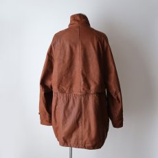 画像21: 80's UNKNOWN BRAND LEATHER WOMEN'S DESIGN HALF COAT (21)