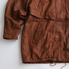 画像6: 80's UNKNOWN BRAND LEATHER WOMEN'S DESIGN HALF COAT (6)