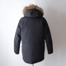 画像14: WILKER BLACK COTTON NYLON FUR HOODED ARCTIC PARKA style DOWN JACKET (14)