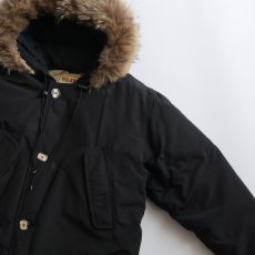 画像4: WILKER BLACK COTTON NYLON FUR HOODED ARCTIC PARKA style DOWN JACKET (4)