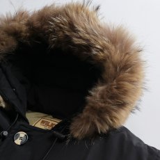 画像6: WILKER BLACK COTTON NYLON FUR HOODED ARCTIC PARKA style DOWN JACKET (6)