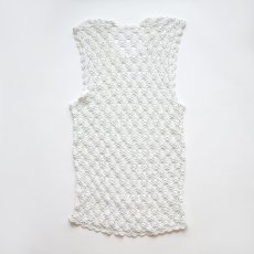 画像2: OLD HANDMADE CROCHET LACE N/S TOP (2)