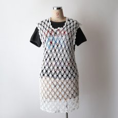 画像6: OLD HANDMADE CROCHET LACE N/S TOP (6)