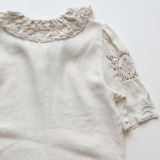 画像6: HESS FRACKMANN LINEN CROCHET LACE COLLAR S/S BLOUSE (6)