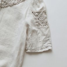 画像8: HESS FRACKMANN LINEN CROCHET LACE COLLAR S/S BLOUSE (8)