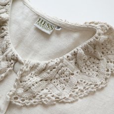 画像7: HESS FRACKMANN LINEN CROCHET LACE COLLAR S/S BLOUSE (7)