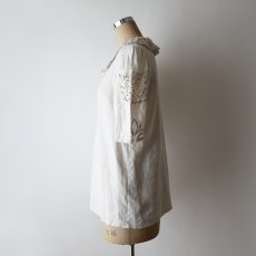 画像11: HESS FRACKMANN LINEN CROCHET LACE COLLAR S/S BLOUSE (11)