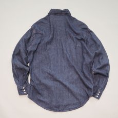 画像2: 70's MONTGOMERY WARD VAT-DYED COTTON DENIM WESTERN SHIRT (2)