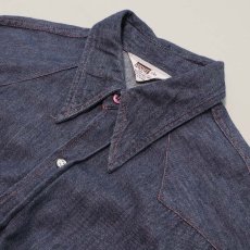 画像5: 70's MONTGOMERY WARD VAT-DYED COTTON DENIM WESTERN SHIRT (5)