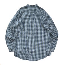 画像2: 90's Shelter Island COTTON BLOCK CHECK BAND COLLAR SHIRT (2)