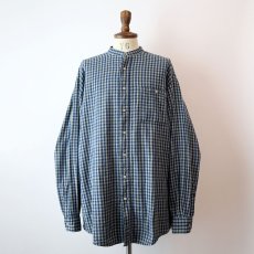 画像9: 90's Shelter Island COTTON BLOCK CHECK BAND COLLAR SHIRT (9)