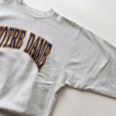 画像3: 90's Midwest Embroidery REVERSE WEAVE style PRINT CREW NECK SWEAT  "NOTRE DAME" "MADE IN USA" (3)