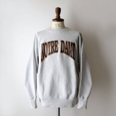 画像16: 90's Midwest Embroidery REVERSE WEAVE style PRINT CREW NECK SWEAT  "NOTRE DAME" "MADE IN USA" (16)