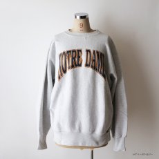 画像18: 90's Midwest Embroidery REVERSE WEAVE style PRINT CREW NECK SWEAT  "NOTRE DAME" "MADE IN USA" (18)