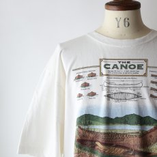 画像8: 90's HARBORSIDE GRAPHICS COTTON PRINT S/S TEE "THE CANOE" "MADE IN USA" (8)