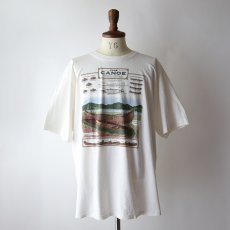 画像9: 90's HARBORSIDE GRAPHICS COTTON PRINT S/S TEE "THE CANOE" "MADE IN USA" (9)