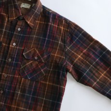 画像4: 〜80's OAKTON ACRYLIC CHECK QUILTED LINING BOX SHIRT (4)