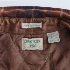 画像8: 〜80's OAKTON ACRYLIC CHECK QUILTED LINING BOX SHIRT (8)