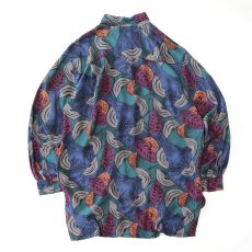 画像2: 〜90's ROBERT STOCK SILK ALL OVER PATTERN LONG TAIL SHIRT (2)