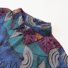 画像4: 〜90's ROBERT STOCK SILK ALL OVER PATTERN LONG TAIL SHIRT (4)