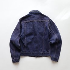 画像3: 〜70's UNKNOWN BRAND VAT-DYE DENIM TRUCKER JACKET (3)