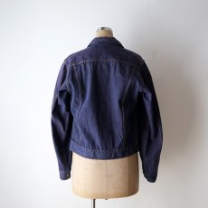 画像12: 〜70's UNKNOWN BRAND VAT-DYE DENIM TRUCKER JACKET (12)