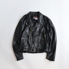 画像1: 80's BROOKS LEATHER W-RIDERES JACKET "MADE IN USA" (1)