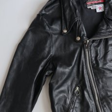 画像5: 80's BROOKS LEATHER W-RIDERES JACKET "MADE IN USA" (5)