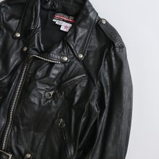 画像4: 80's BROOKS LEATHER W-RIDERES JACKET "MADE IN USA" (4)