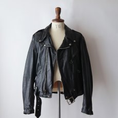 画像17: 80's BROOKS LEATHER W-RIDERES JACKET "MADE IN USA" (17)