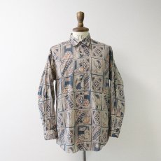 画像9: LANVIN COTTON ALL OVER PATTERN SHIRT (9)