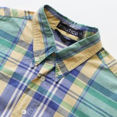 画像3: 90's nautica COTTON POPLIN CHECK S/S B/D SHIRT (3)