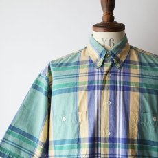 画像8: 90's nautica COTTON POPLIN CHECK S/S B/D SHIRT (8)