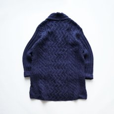 画像2: ARAN CRAFTS ALPACA WOOL HNAD KNIT SHAWL COLLAR FISHERMAN'S LONG CARDIGAN "MADE IN IRELAND" (2)