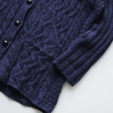 画像6: ARAN CRAFTS ALPACA WOOL HNAD KNIT SHAWL COLLAR FISHERMAN'S LONG CARDIGAN "MADE IN IRELAND" (6)