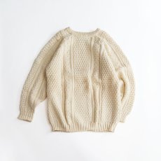 画像1: OLD ROSMUC KNITWEAR WOOL HAND KNIT FISHERMAN'S SWEATER "HANDLOOMED IN IRELAND" (1)