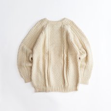 画像2: OLD ROSMUC KNITWEAR WOOL HAND KNIT FISHERMAN'S SWEATER "HANDLOOMED IN IRELAND" (2)