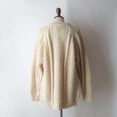 画像12: OLD ROSMUC KNITWEAR WOOL HAND KNIT FISHERMAN'S SWEATER "HANDLOOMED IN IRELAND" (12)