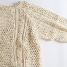 画像3: OLD ROSMUC KNITWEAR WOOL HAND KNIT FISHERMAN'S SWEATER "HANDLOOMED IN IRELAND" (3)