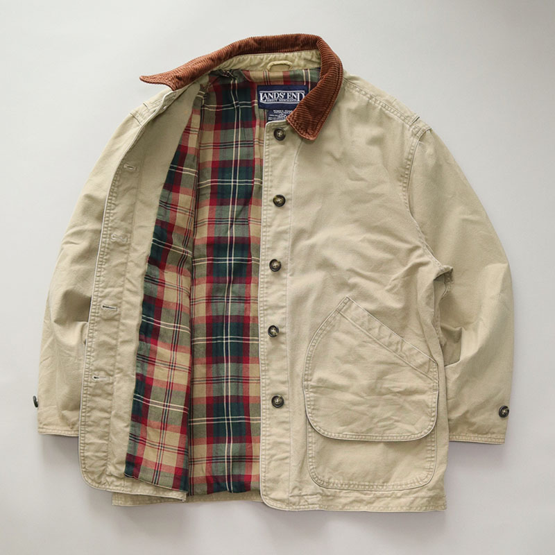 90's LANDS' END COTTON CANVAS WOMEN'S HUNTING style JACKET,USED ...